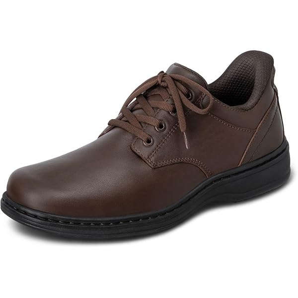 Orthofeet Gramercy Men’s Size 12 Wide Lace Up Orthopedic Shoes In Brown Orthofeet Men main image 2