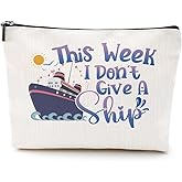 Funny Cruise Ship Cosmetic Bag Cruise Gifts Summer Vacation Cruise Trip Makeup Bag Gifts for Cruise Lovers Women Bestie Her Girls Trip Gifts Favors Makeup Pouch Bags Birthday Christmas Graduation