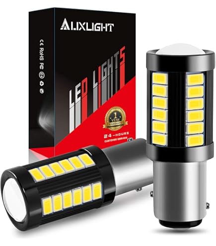 2x BMTxms 1157 LED Bulbs Red – Tail Stop Turn Signal, CANbus, 2800 Lumens
