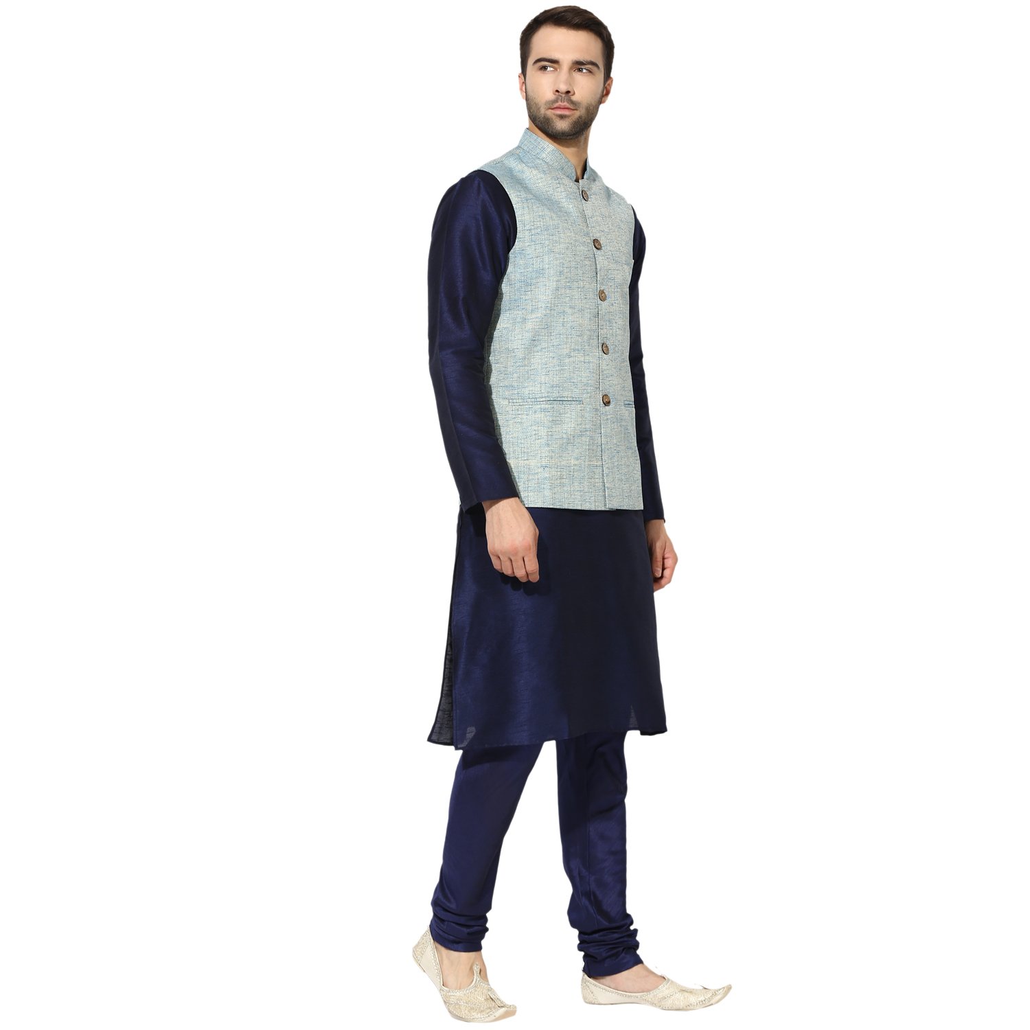 kisah benarasi cotton silkwovenwaistcoat for men's