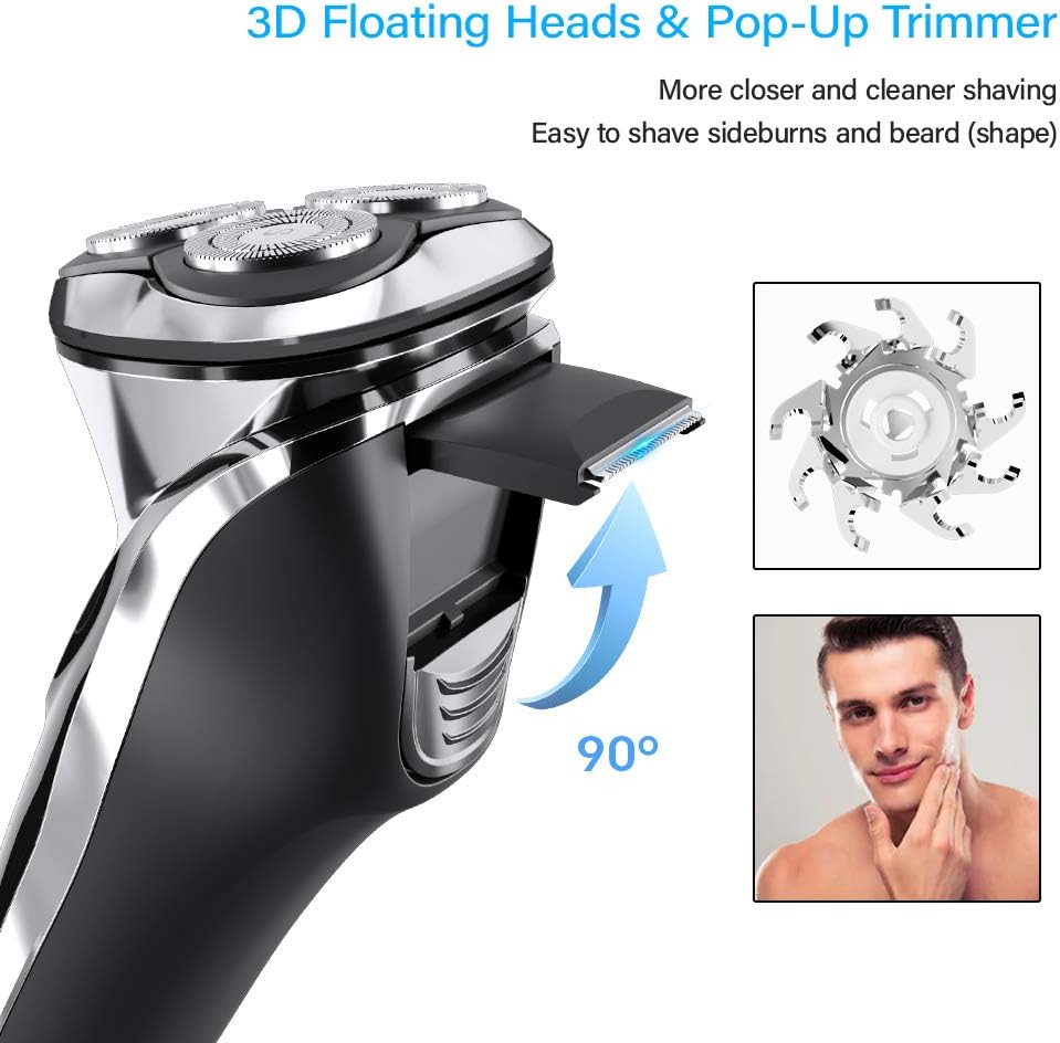 Phisco RMS8112-QuietPlus Men's Rechargeable Electric Razor - Cordless Wet & Dry Shaver with Precision Trimmer and Ultra-Quiet Operation - Image 4