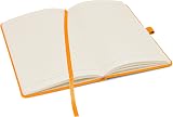Notes London Eco A5 Notebook Neon Orange with Lined Pages and Pen Loop view 3