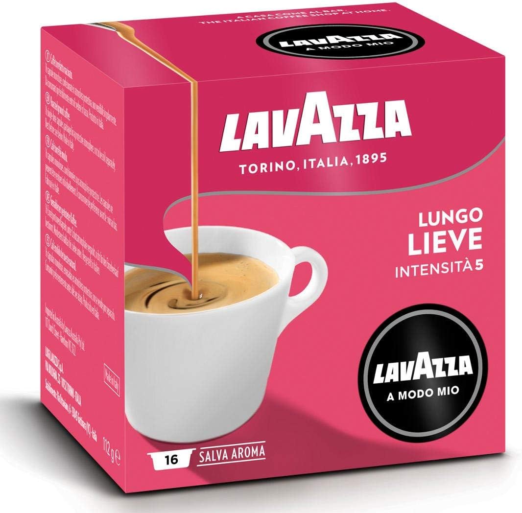 Lavazza A Modo Mio Lungo Lieve Coffee Capsules (4 Pack 16)