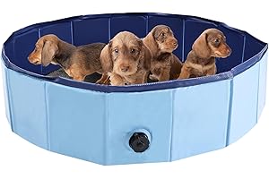 Potlimepan Portable Birthing Pool Dogs,Dog Whelping Pen,Whelping Box for Dogs,Whelping Pool for Puppies (32inch Dia.x8inch H)
