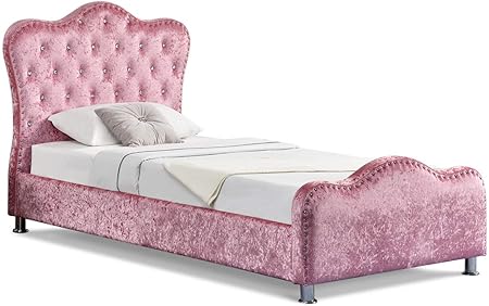 kids crushed velvet bed