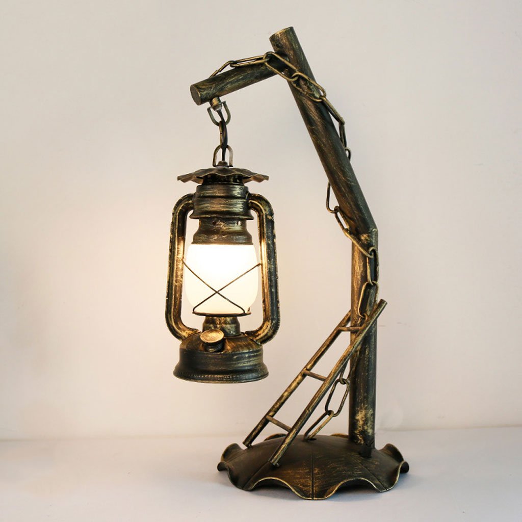 MILUCE Retro Tischlampe kreative Schlafzimmer Wohnzimmerlampe alte