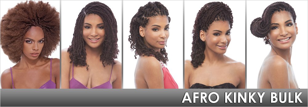 Janet Collection Human Hair Blend Braids Encore Afro Kinky Bulk 24
