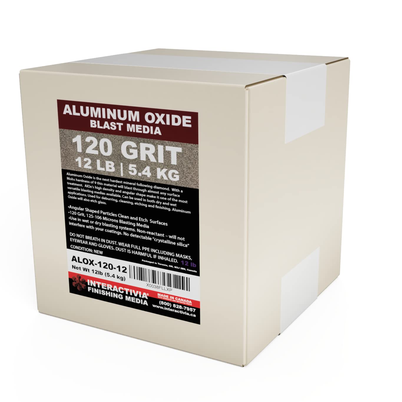 Photo 1 of #120 Aluminum Oxide - 12 LBS - Fine Premium Long-Lasting Sand Blasting Media, High Abrasive Force Sand Blaster Sand for Metal, Glass, Stone or Wood, Sandblasters, Blasting Cabinet, Blasting Guns