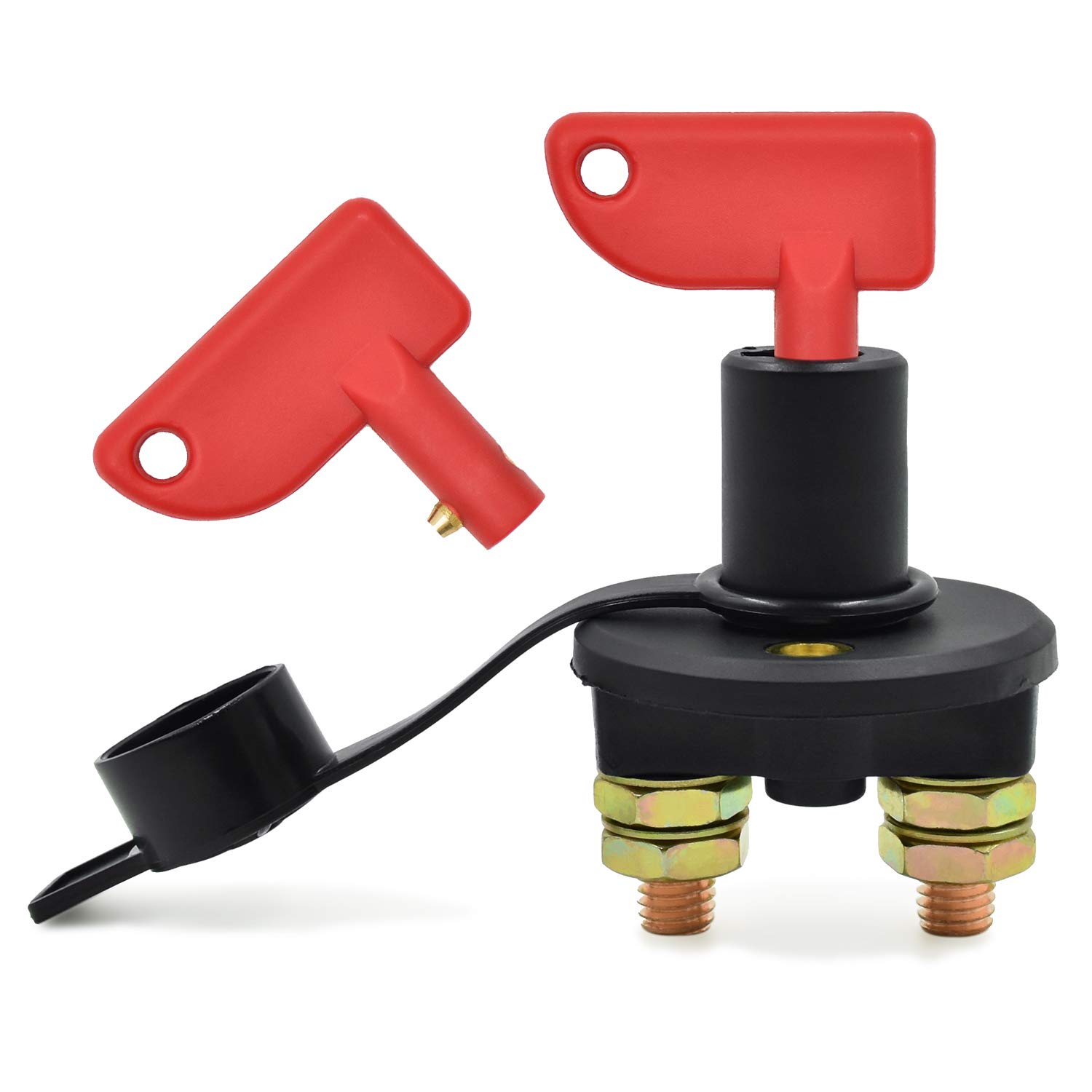 NATEE Battery Switch/Battery Isolator Switch/Main Current Switch, 2 Pin On/Off Switch, Kill Switch for Vehicle, Boat, Car