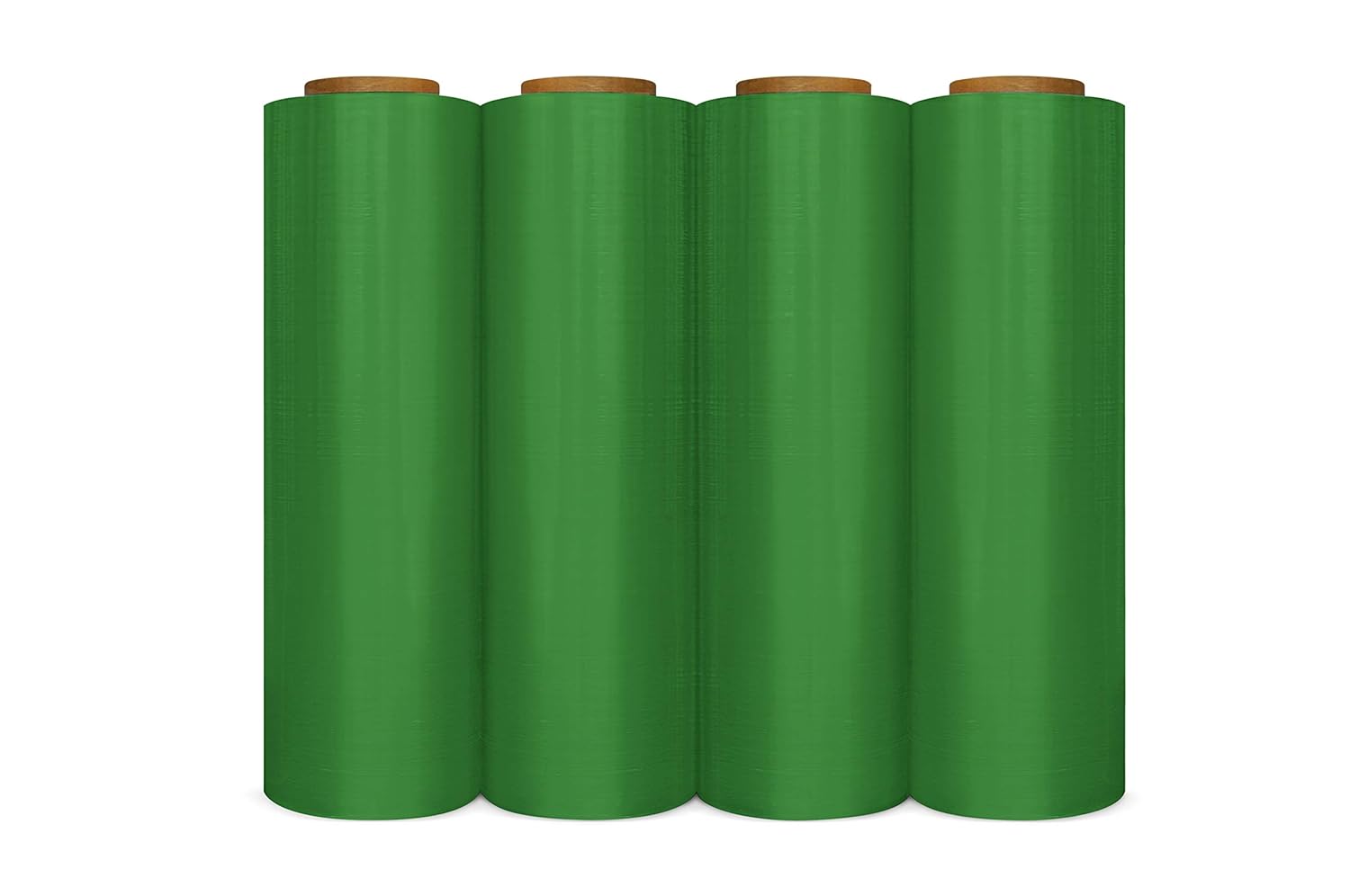 8 Pack 18 Inch x 1500 Feet 80 Gauge Green Tinted Packing Wrap Stretch