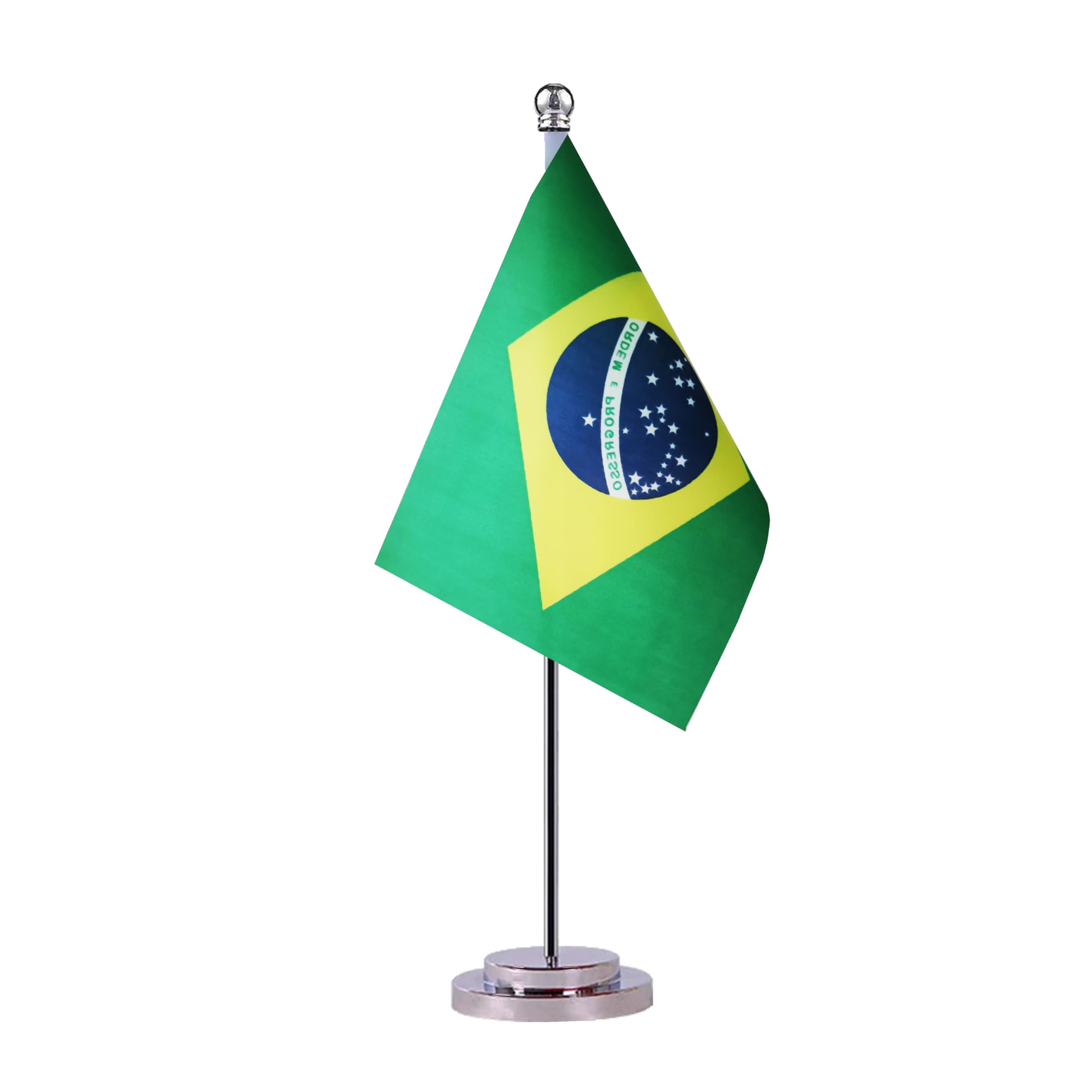 Krmkot Brazil Brazilian Desk Flag Table Flag, Small