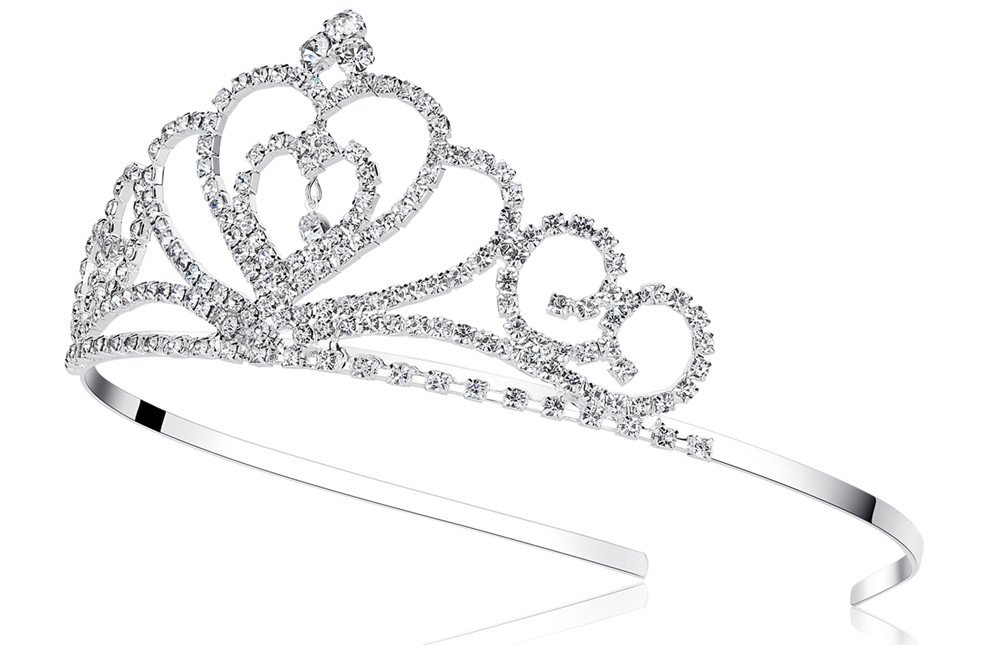 Lovelyshop Rhinestone Crystal Tiara-Wedding Bridal Prom Birthday Pegeant Prinecess Crown (Heart） : Beauty