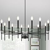 Black Chandelier, Modern Farmhouse Chandelier Light