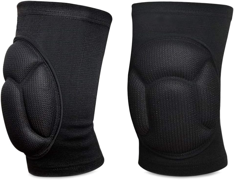Knee Pads,(1Pair) Thick Sponge Collision Avoidance Kneeling Kneepad Outdoor Climbing Sports Riding Protector Protection for Volleyball, Basketball, Dance,Gardening,Black