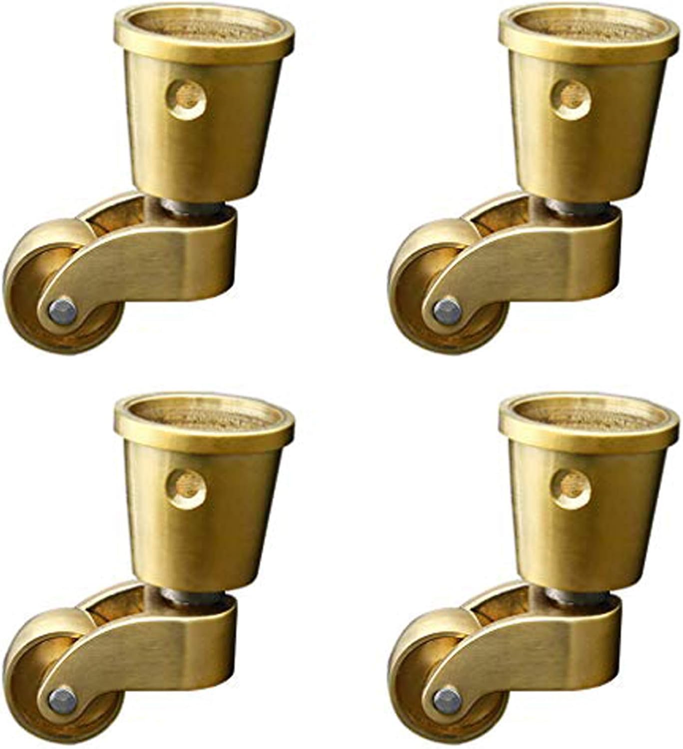 KDDFN 4X Brass Caster Wheels,Swivel Casters,Piano Casters