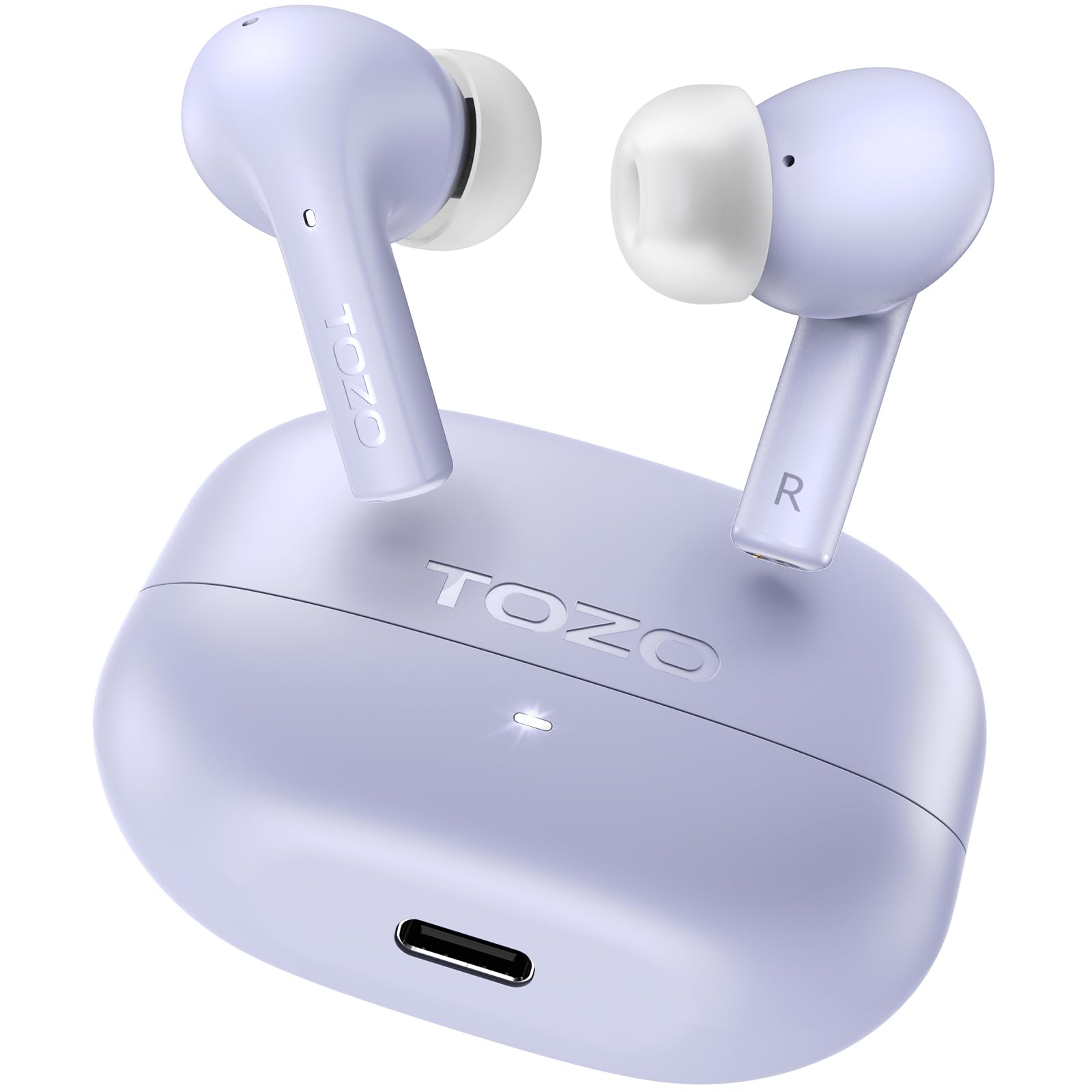 TOZO E2 Wireless Earbuds, Bluetooth 5.3 Earphones, 32 EQ Presets & App Customisation, 10mm Drivers for Deep Bass, 30-Hour Playtime Ear Buds, IPX6 Waterproof Wireless Earphones, Comfortable In-Ear Fit