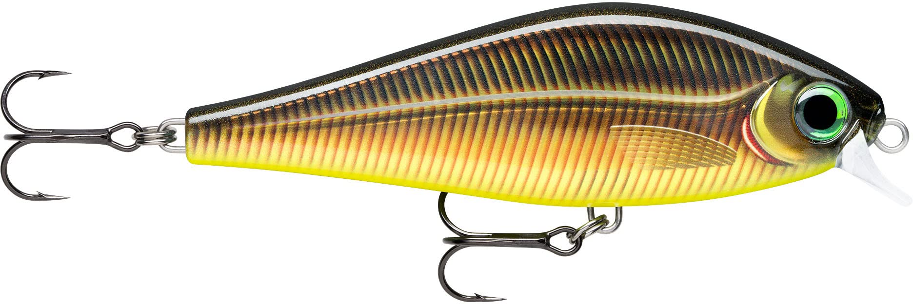 Rapala - Super Shadow Rap Fishing Lure - Fishing Gear with Plastic Construction - Freshwater Fishing Lure - Slow Sink - Swim Depth 1-1.4 m - Size 16 cm / 77 g - Golden Smelt