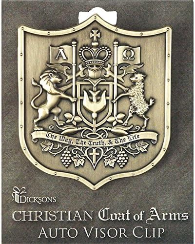 RELIGIOUS GIFTS FOR MEN OR WOMEN, AUTOMOBILE VISOR CLIP-COAT OF ARMS