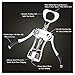 Wine Opener, X-Chef Luxury Silver Wing Corkscrew Easy Open Wine Bottle Opener for Wine Enthusiast Waiters Bartenders