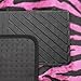 OxGord 4 Piece Zebra Print Carpet-Floor-Mats Set for Car - Rubber-Lined All-Weather Heavy-Duty Protection for All Vehicles, Hot Pink/Black