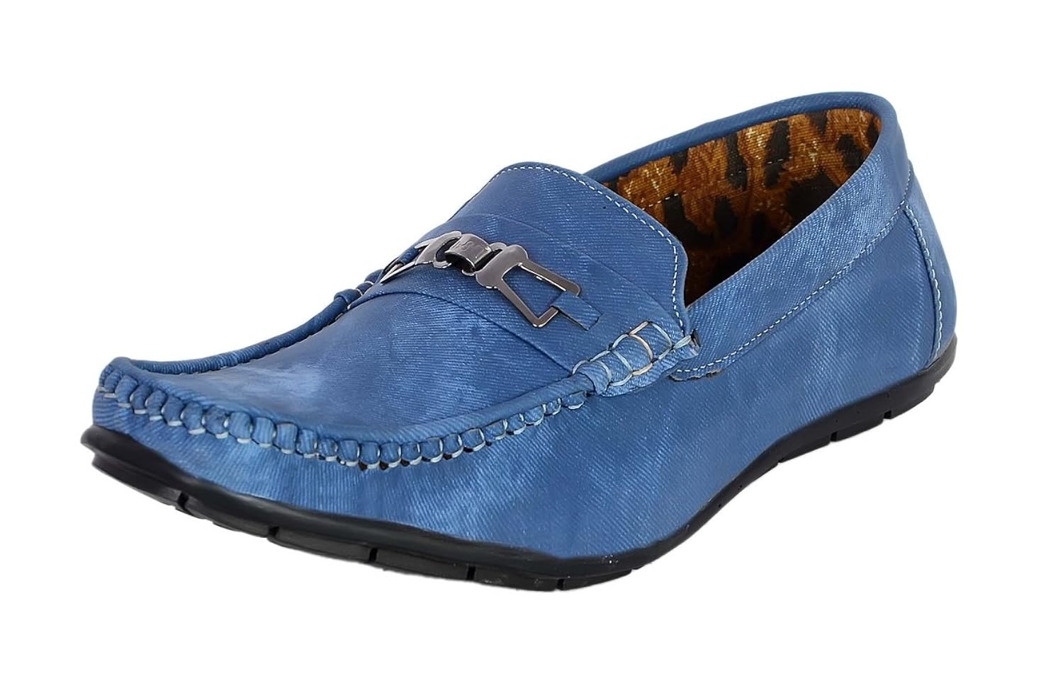 daniel leather look men blue driving casual loafers shoes leather look men black casual loafers shoes for mens & boys