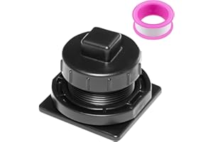 BREADEEP 1 Pack Stock Tank Drain Plug Fit for Rubbermaid Commercial 50 70 100 150 300 Gallon Stock Tanks, Stock Tank Plug Fit for Rubbermaid Stock Tank - Black