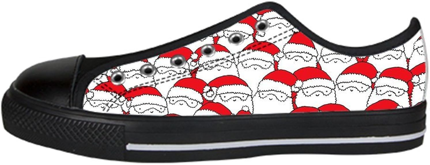 Custom Santa Claus Womens Classic High Top Canvas Shoes