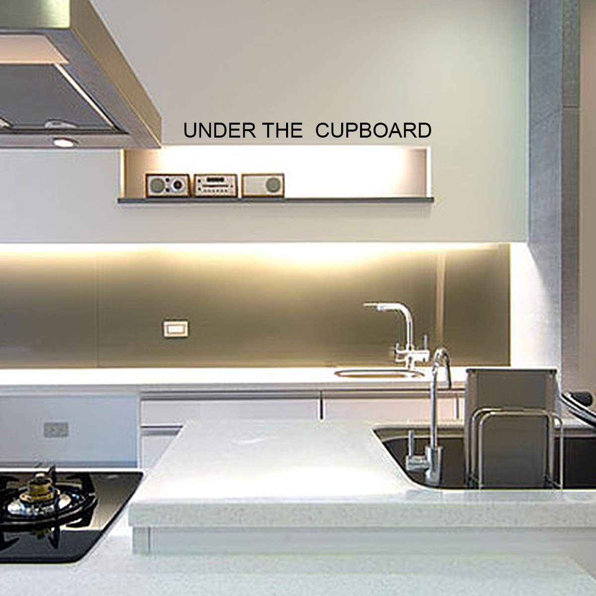 Lumière de Lit VDROL Bande LED Sensor de Mouvement Éclairage Lumière qui s\'Allume et s\'Éteint Automatiquement Idéal pour le Chevet, la Chambre à Coucher, Sous la Crèche, placard, Armoire, Plateau