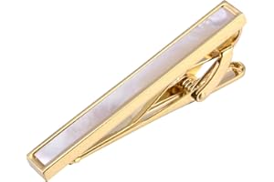 Jonwo Mother of Pearl Men's Tie Clip With Presentation Box Tie Bar for Gentleman Regular Necktie Tie Pin for Daily Business Anniversary Wedding Occasions