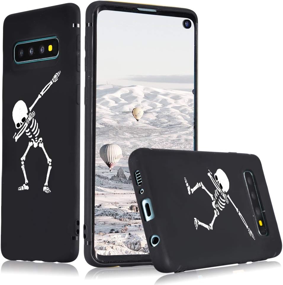 LuGeKe Rock Skeleton Phone Case for Samsung Galaxy S8,Cool Skull Patterned Boys Design Case Cover,Soft TPU Anti-Stratch Bumper Protective Cool Boys Phonecase (Gothic Dance Skull)