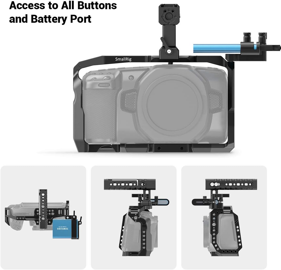 [Updated] SMALLRIG Camera Cage Kit for Blackmagic Design Pocket Cinema Camera 4K & 6K, Compatible with BMPCC 4K & 6K - KCVB2419 : Camera & Photo