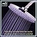Luxe RainLuxe Shower Head Round High Pressure High Flow Showerhead Chrome Finish Universal Replacement For Bathroom Shower Heads