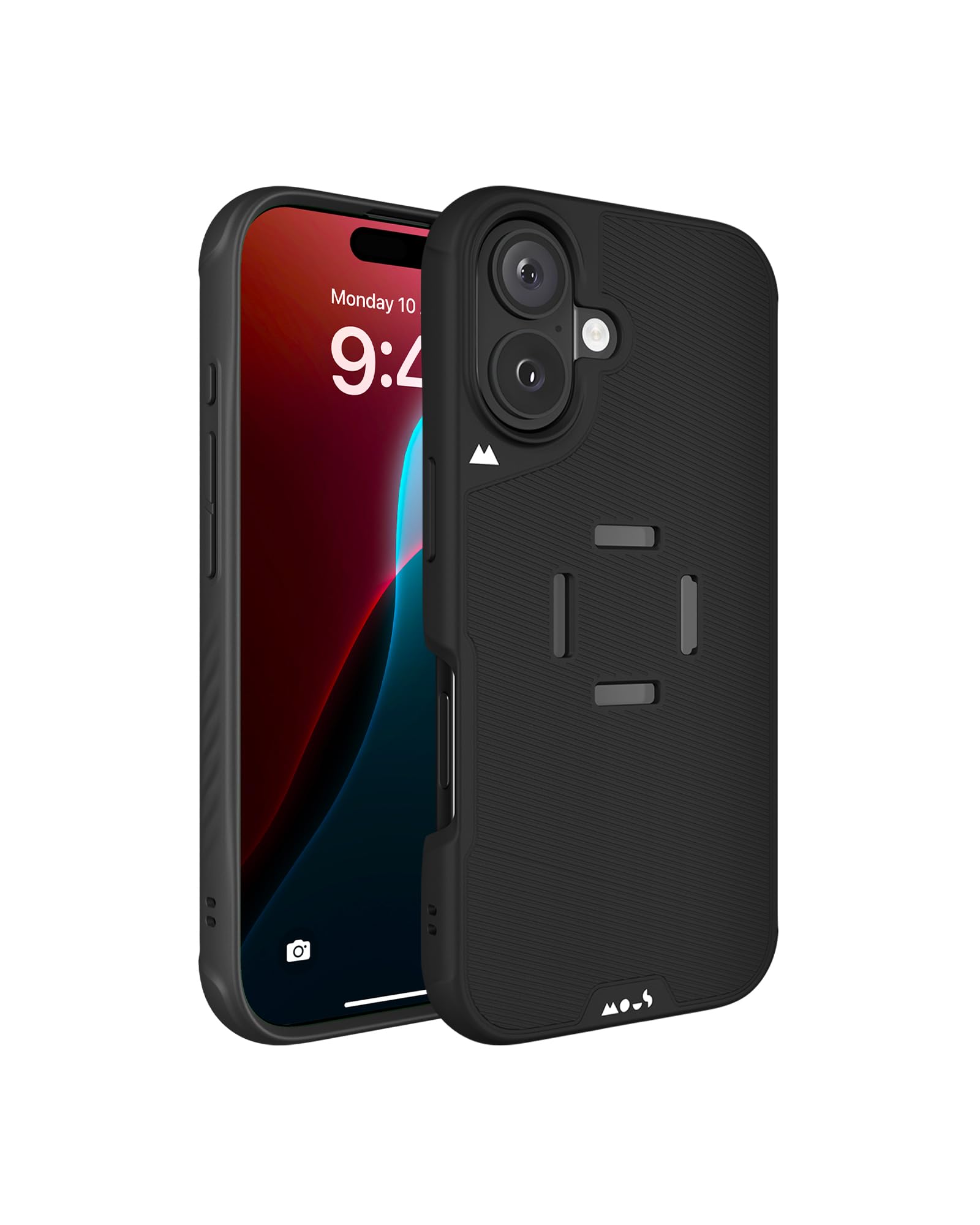 Mous for IntraLock Phone Case for iPhone 16 Plus - MagSafe Compatible with IntraLock Technology for Mechanical Mounting - Black