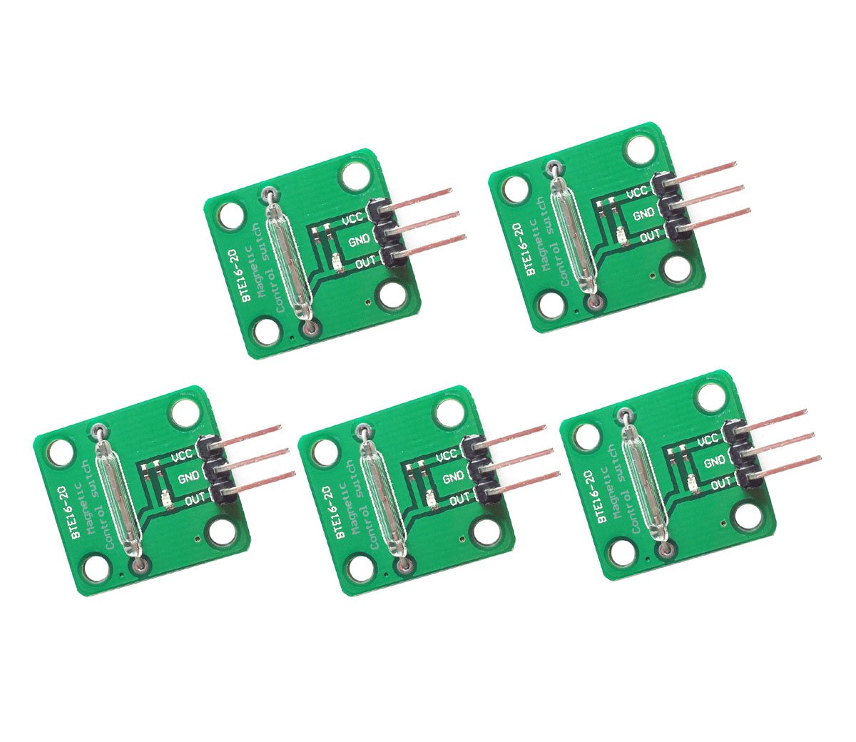 DollaTek 5PCS Magnetic Sensor Magnetic Switch Reed Switch Electronic Component