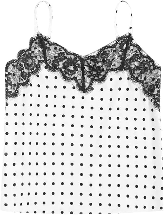 white polka dot cami