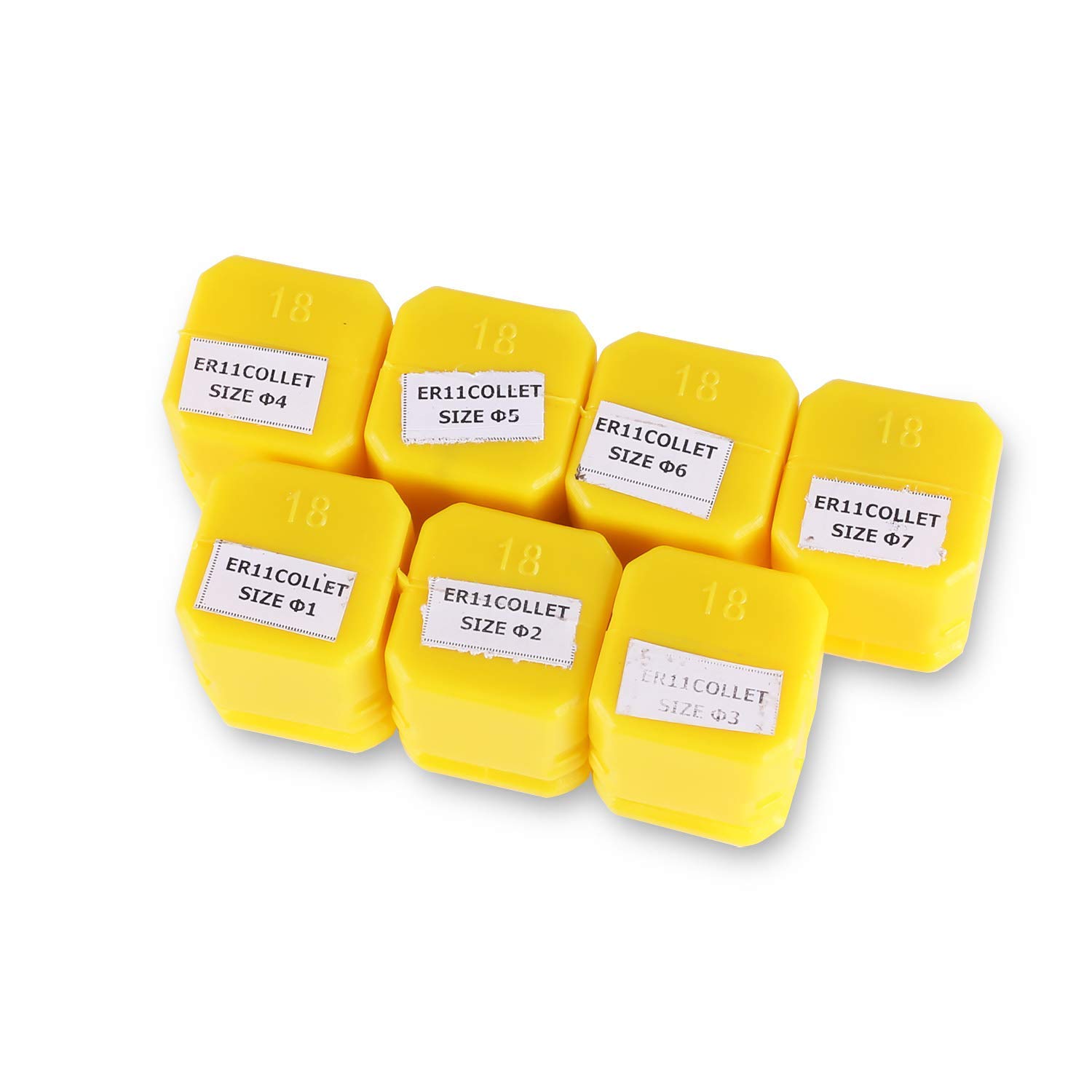 SainSmart Genmitsu 7Pcs ER11 Spring Collet Set for CNC Engraving Milling Lathe Tool 1.0mm-7.0mm