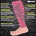 BLITZU Calf Compression Sleeve for Women and Men, Shin Splint Sleeves for Varicose Veins, Nursing, Pregnancy, Running, Footless Compression Socks Support for Calf Muscle Pain Relief Pink L-XL