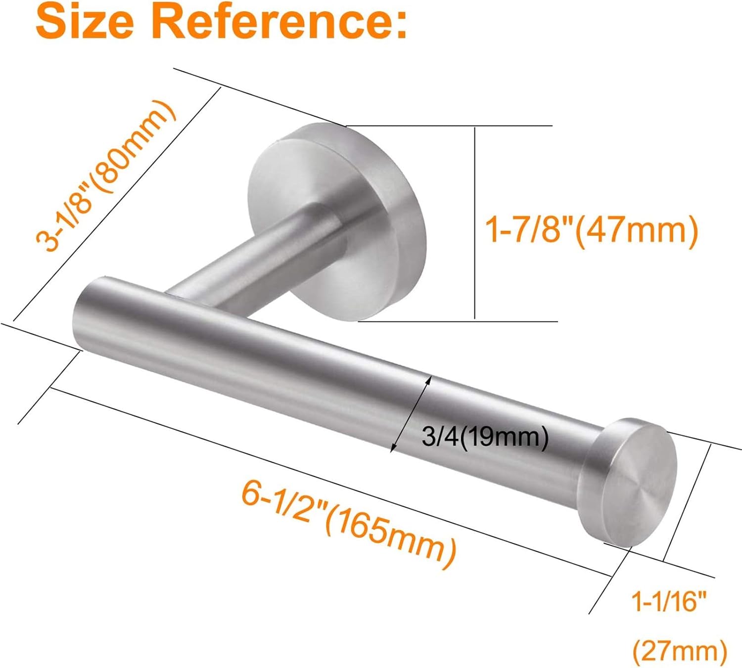 Nolimas Brushed Nickel Toilet Paper Holder SUS304 Stainless Steel Half Open Round Silver Wall Mounted Rustfree Bathroom Hotel 5 inch TP Holder Kitchen Washroom Tissue Roll Dispenser: Home & Kitchen