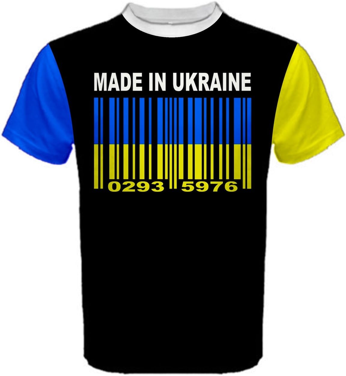 WorldX Mens Made in Ukraine Ukrainian Country Flag Sports T-Shirt