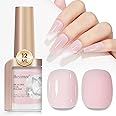 Bevimee Nail Polish Quick Dry, Sheer Nude Nail Lacquer Neutral Color Water Based Fingernail Polish Light Pink High Shine Finish Fast Drying Nail Polish for Nail Art DIY At Home, 12ML