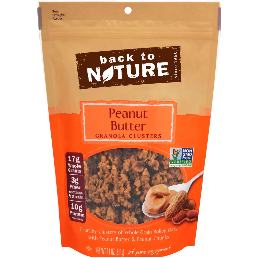 Amazon Com Back To Nature Granola Clusters Non Gmo Peanut Butter 11 Ounce