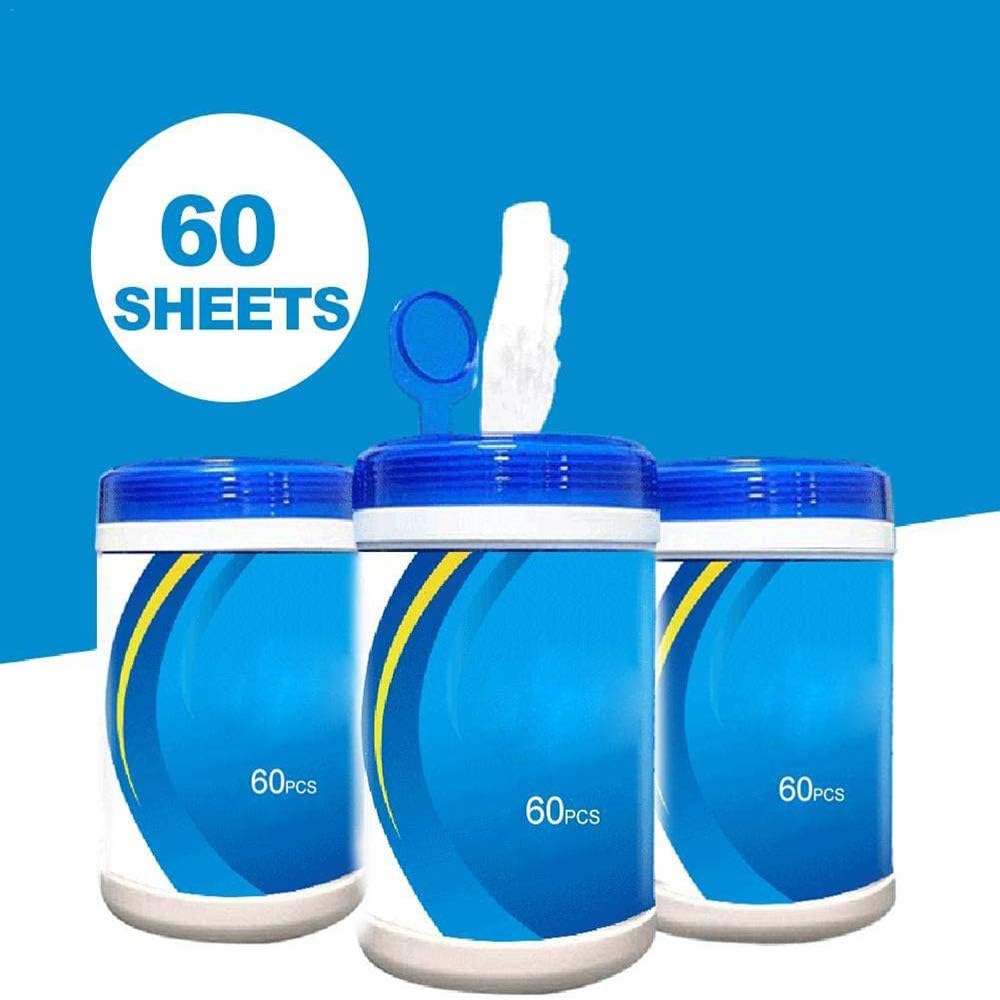 Yedina 3PCS Portable Disinfection Wipes, Cleaning Wipes Disinfection Cleaning Sterilizing Wipes Wipes for Office and Home Buses, 60 Sheets per Pack