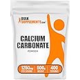 BulkSupplements.com Calcium Carbonate Powder - Calcium 500mg - Calcium Supplement - Vegan Calcium - Calcium Carbonate Food Gr