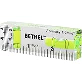 BETHEL Small Level Mini BubbleLevel 90&deg;/180&deg; Spirit PocketLevel 75&times;25&times;15MM | Shatterproof Cross Check Picture Hanging Levels Mark Measuring Instruments Layout Tools