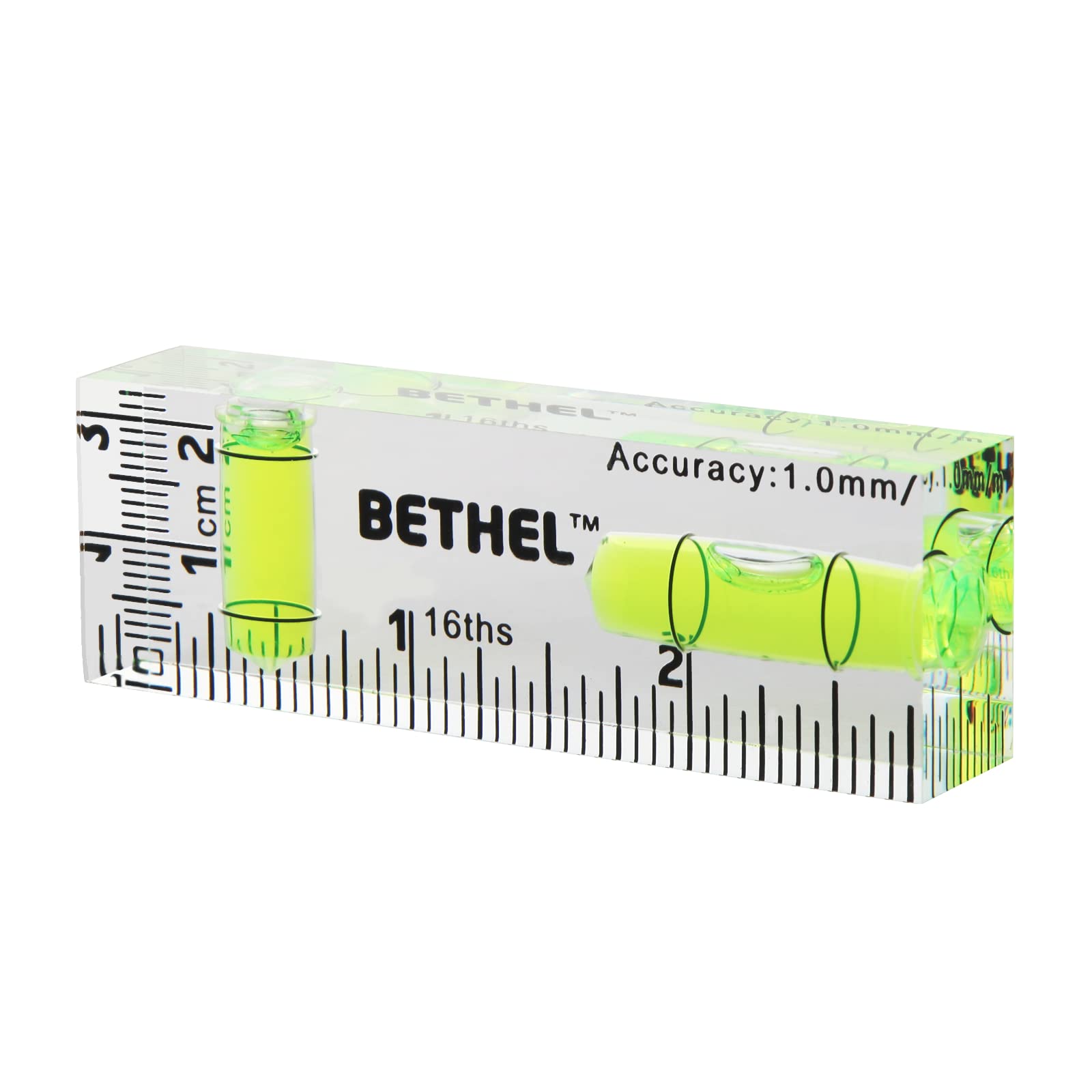 Photo 1 of BETHEL Small Mini Bubble Level - 90°/180° Shatterproof, Cross Check Pocket Level - Picture Hanging, Layout Tools (75x25x15mm)