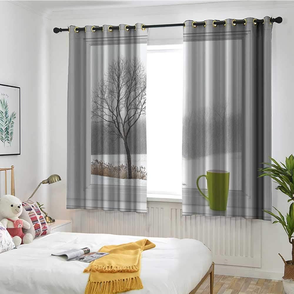 Amazon Com Marymunger Winter Custom Curtain Green Teacup On A