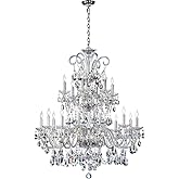 Quorum 630-18-514 Crystal 18 Light Chandelier from Bohemian Katerina Collection in Chrome Finish,