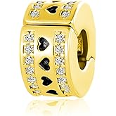 QeenseKc Irish Celtic Kont Flower Clip Lock Spacers Stopper Charm for Pandora Bracelet