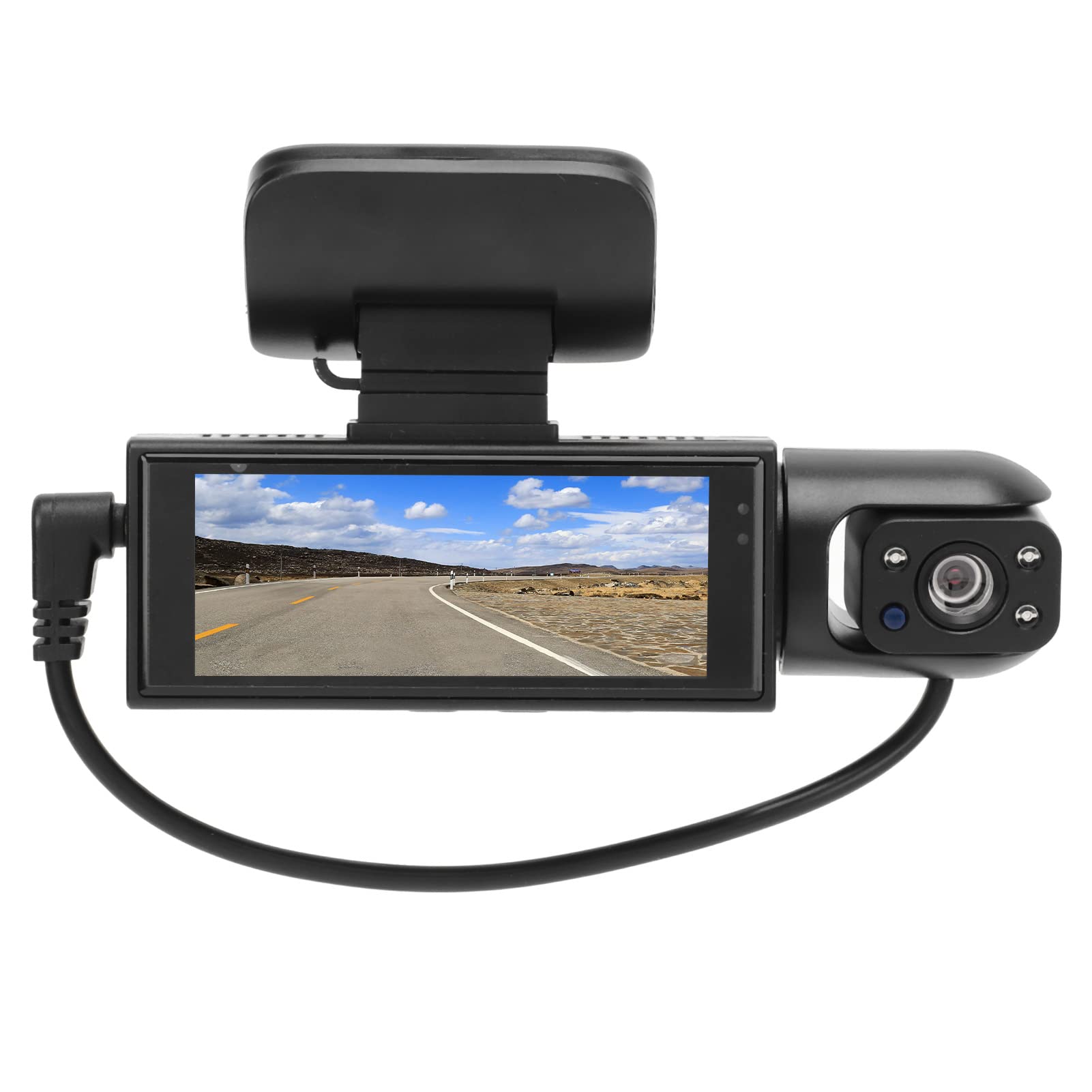 3.16 Inch 1080P Dash Cam with 360 Degree Rotating Lens, Motion Detection, Reversing Visibility for Car Recorder