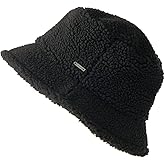 CHARM Furry Winter Bucket Hat - Organic Cotton Mens Chemo Cap Faux Sherpa Teddy